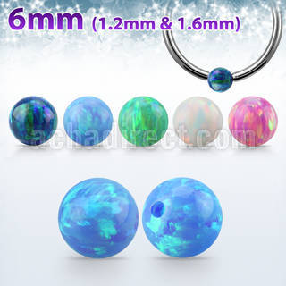 dpo6 6mm synthetic opal dimple ball for ball closure rings