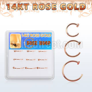 dr14nh3 caja 9 aros nariz oro rosa 14 kts 8mm 10mm distribuidor