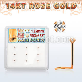 drsc26 caja 9 nariz l oro rosa 14 kts 0 6mm zirconia redondas claras 1 25mm distribuidor mayorista