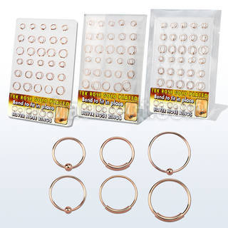 drsgnh board of silver nose hoops 30 w ball 30 endless hoops