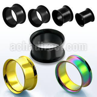 dtpg pvd plated surgical steel double flared flesh tunnel