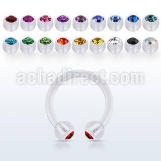 fcbeajb3 bioflex circular barbell w 3mm bezel set jewel balls