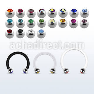 fcbejb25 bioflex circular barbell w 2.5mm bezel set jewel balls