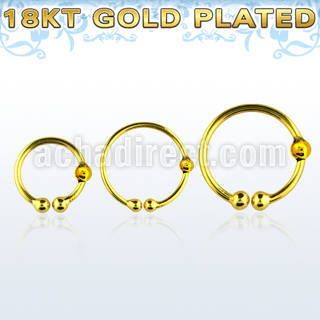 fnsrg 18k gold silver fake nose clip w 2mm right side ball