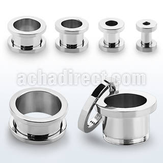 fpg mirror polished surgical steel screw fit flesh tunnel