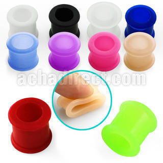 ftsi silicone double flared flesh tunnel size 4 25mm