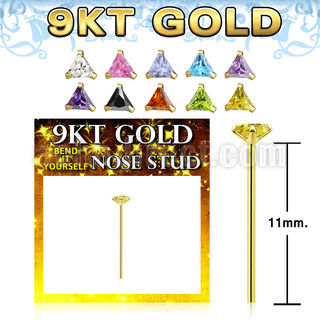 g9yztm1 piercing nariz doblarlo tu mismo oro cz triangulo