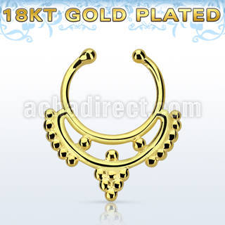 gpsepd4 gold plated silver septum clicker in minimalistic indian