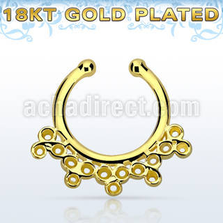 gpsepd5 gold plated silver septum clicker in elaborate indian