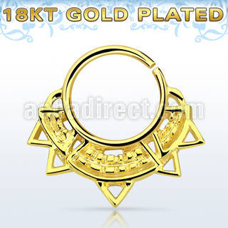 gpsepv10 aro septum plata 925 oro 18 kts 1mm amplio gravado indio 8mm venta