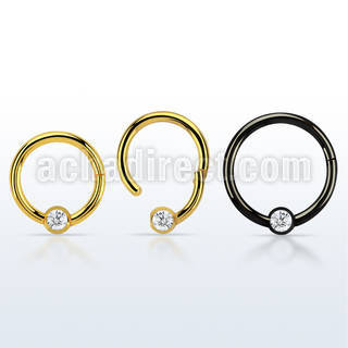 hbcrct16 anodized steel hinged ball closure ring w crystal