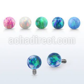 idop4s 4mm syntetic opal ball shaped dermal anchor top part