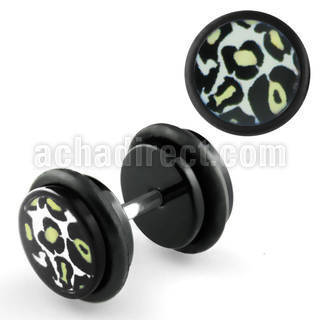 ilagr4 acrylic fake plug with snow leopard logo o rings