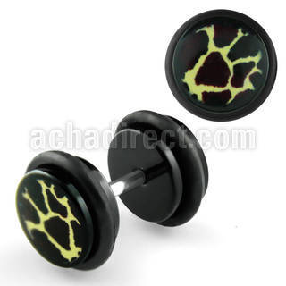 ilagr6 acrylic fake plug with snake skin pattern o rings
