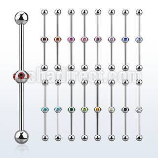 indsh12 barbell industrial acero 316l bola acero 5mm arriba abajo bola multi joya 5mm centro barra distribuidor mayorista