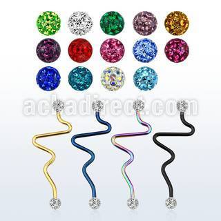 intefr5 barbell industrial corazon acero 316l anodizado bolas multi cristal ferido 5mm distribuidor