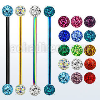 intfr5 anodized steel industrial barbell with 5mm ferido balls