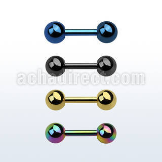 iptb4 anodized 316l steel fake plug w two 4mm ball shaped ends