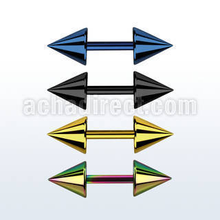 iptcn5 anodized surgical steel fake plug w two 5mm cone