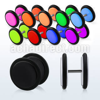 ipvr acrylic fake plug with rubber o rings size 3mm to 12mm