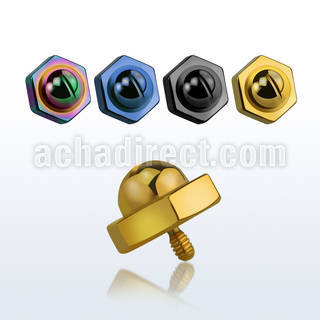 ita6 anodized steel dermal hexa screw nut top for base plate