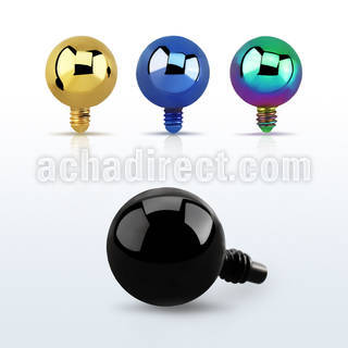 itb4 4mm anodized 316l steel dermal ball top for base plate
