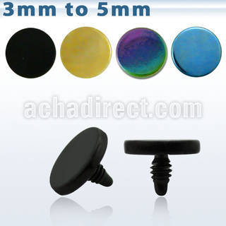 ite anodized 316l steel dermal disk top part for base plate