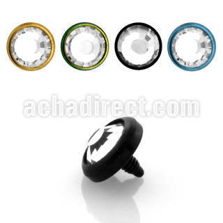 itjf5 5mm anodized steel dermal bezel crystal for base plate