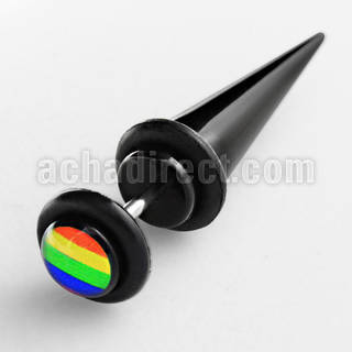 ivtpl3 black acrylic fake taper with rainbow logo o rings
