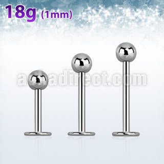 lb18b3 316l steel labret 18g 1mm with 3mm ball