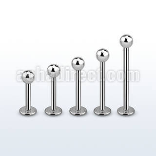 lbb3 6mm 16mm of surgical steel labret with 3mm ball