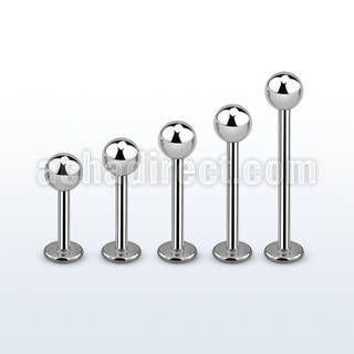 lbb4s 6mm 16mm of surgical steel labret with 4mm ball