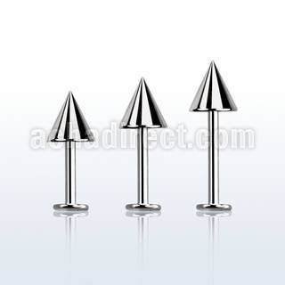 lbcn5s surgical steel labret 16g 1 2mm with a 5mm cone