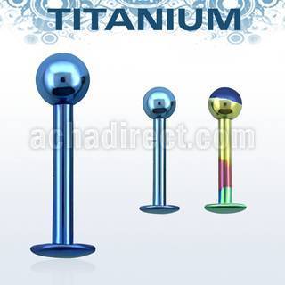 lbfb4 anodized titanium g5 labret with 4mm ball length 8 10mm