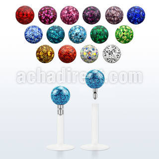 lbifr4 16g bio flexible labret with 4mm ferido ball