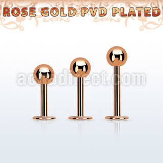 lbttb4s labret acero 316l pvd oro rosa bola 4mm venta