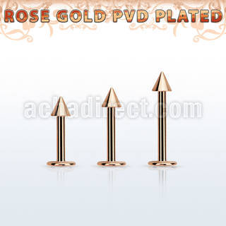 lbttcn25 labret acero 316l pvd oro rosa cono 2 5mm distribuidor mayorista