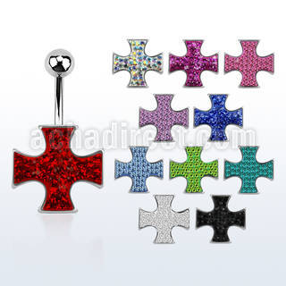 mcd419 steel belly banana w ferido multi crystal iron cross