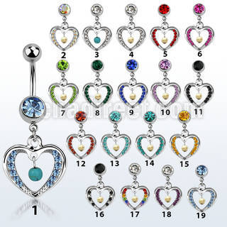 mcd571tq steel belly banana w a round turquoise in a heart
