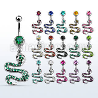 mcd724 steel belly banana w a snake w crystals