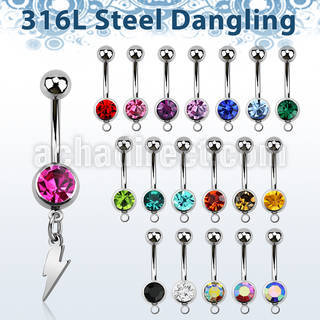 mcdlit steel belly banana w dangling lightning symbol