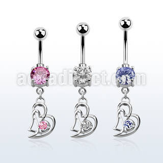 mcdz373 316l banana with bezel 2 ball 2 hearts w round cz
