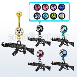 mdk631k pvd 316l steel belly banana w dangling black ak47