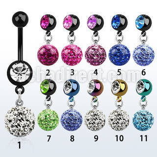 mdkfr10 pvd 316l steel belly banana w dangling 10mm ferido ball
