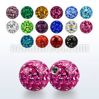 mfr8 8mm multi crystal ball with resin cover threading