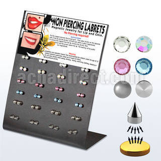mg91 board magnetic acrylic fake labret studs shapes
