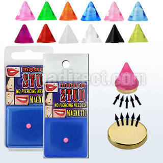 mgvcn5 5mm uv acrylic cone magna stud with magnet backing