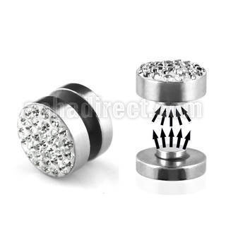 mpmc10 316l steel magnetic fake plug w ferido multicrystal top