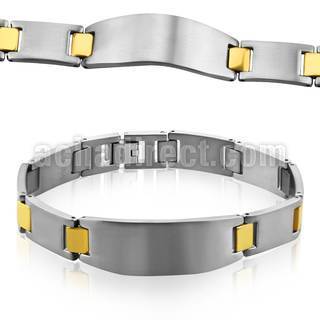 mtb2 brazalete titanio g23 brillo espejo placa identificacion bisagras union oro distribuidor mayorista