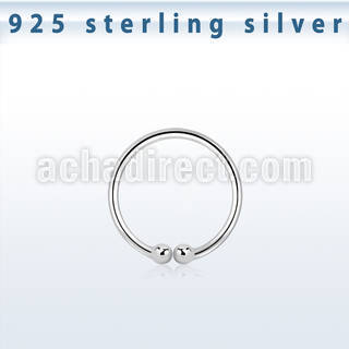 nc10 silver non piercing nose clip with diameter of 10mm